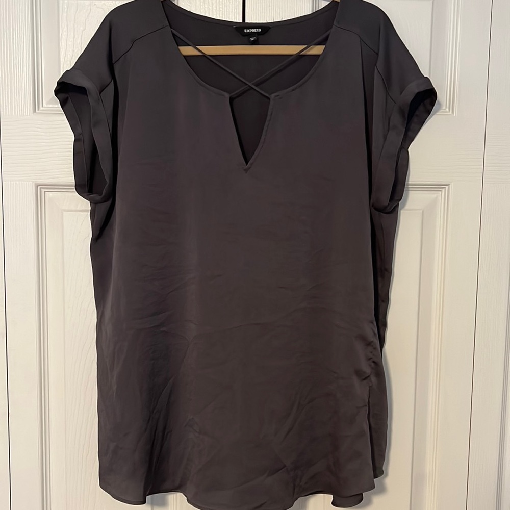 Express grey blouse